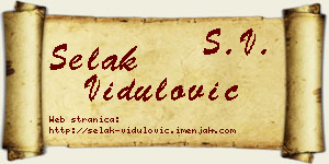 Selak Vidulović vizit kartica